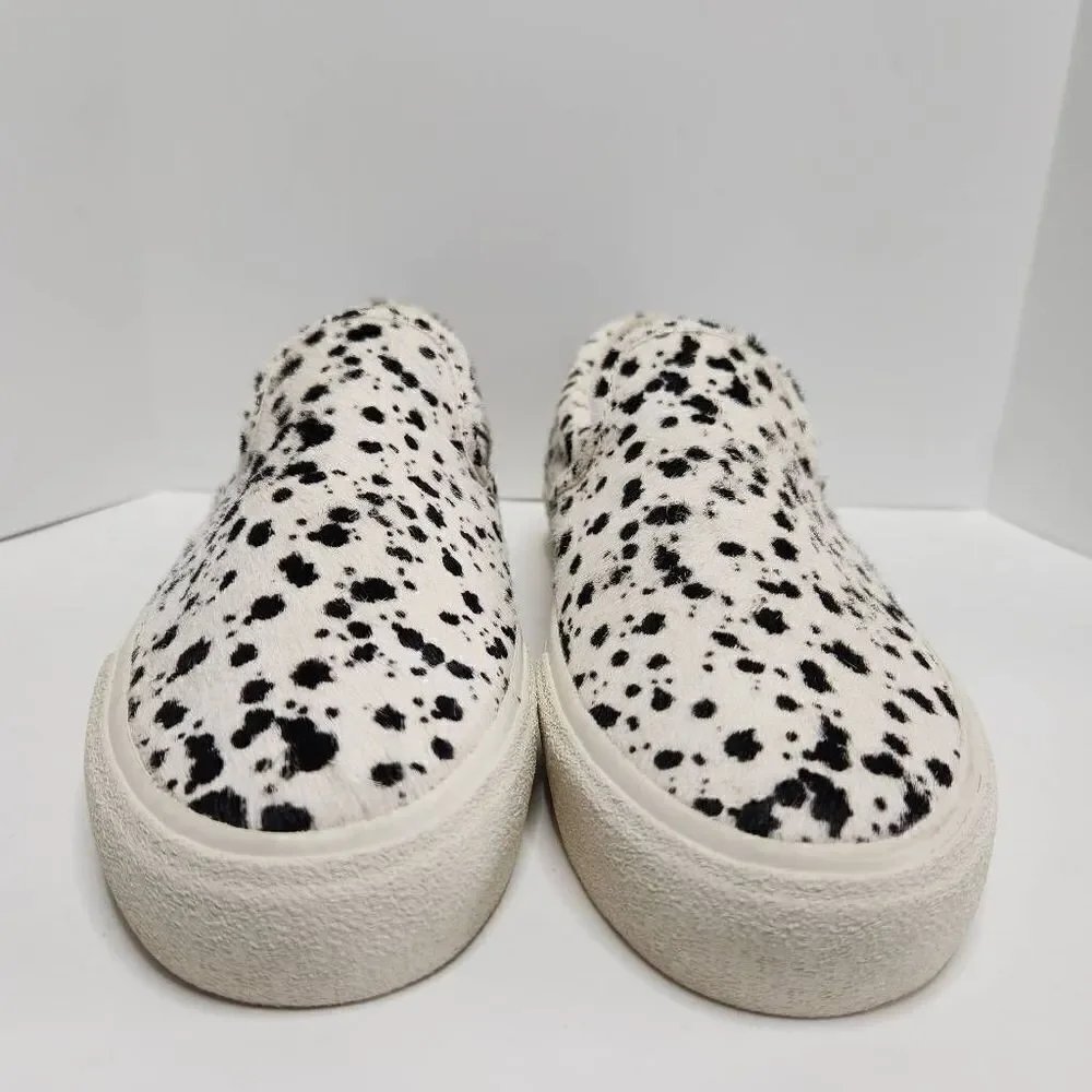 Sidewalk Slip-On Sneakers in Spatter-Painted Calf Hair Size 6